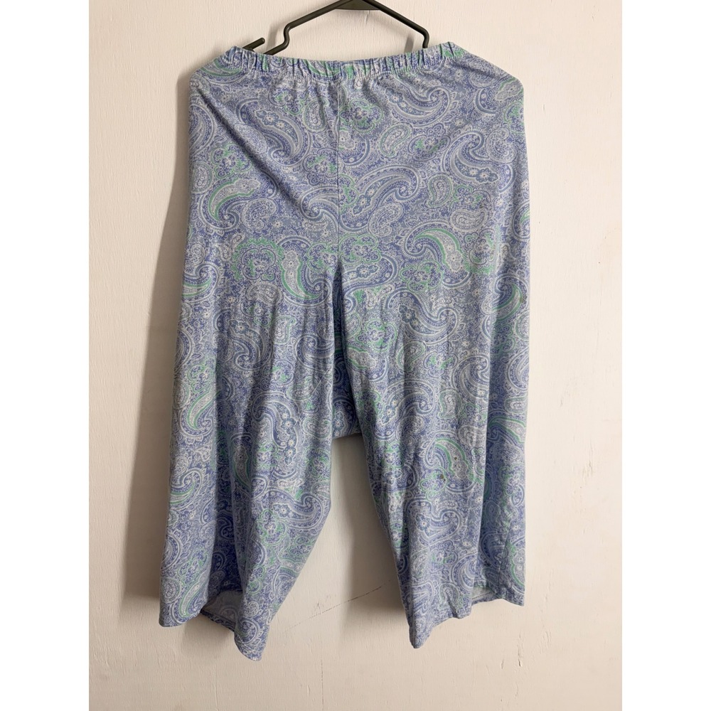 Celestial Dreams Blue Green Paisley Pajama Pants Plus Size 2X 18W-20W Sleepwear